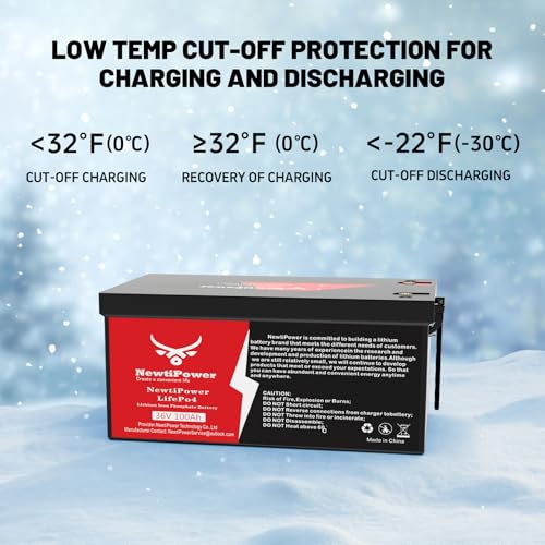 Image of 36V 100Ah Golf Cart Lithium LiFePO4 Battery, 200A BMS Grade A Cells Deep Cycle Rechargeable Battery,10000+ Cycles,Perfect for Golf Cart,Off Grid Applications
