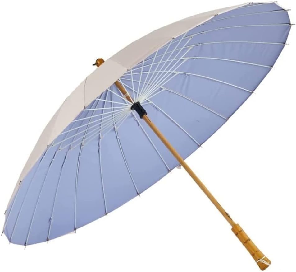 Windproof Umbrella Strong Umbrellas Umbrella Windproof Large Stick Umbrella With Tassel Wooden Handle Waterproof Canopy Vented Umbrella Umbrellas for Rain (Color : Pink, Size : 80cm)