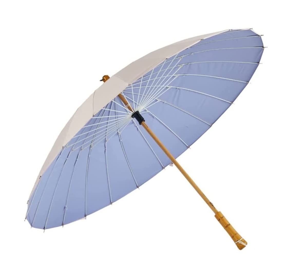 Parasole Przeciwdeszczowe Parasolowy wiatrakowy parasol duży drążek z frędzlą drewnianą uchwyt wodoodporny baldachimem Podróżne(Pink)