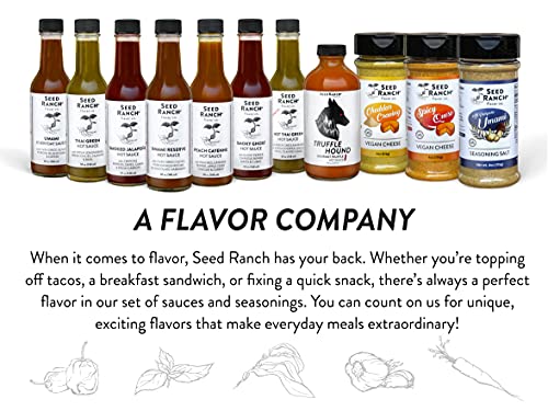 Seed Ranch - Peach Cayenne (Medium) - Tangy, Buffalo Style Organic Gourmet Hot Sauce - Plant Based, Gluten Free, Low Carb, Paleo, Whole30 Compliant #TOP6