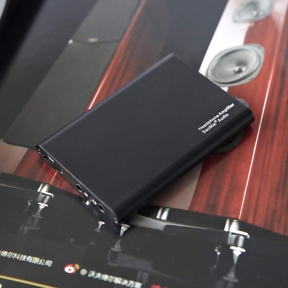 Portable Headphone Amplifier With 2-Stage Gain – For 16-300 Ohm Headphones, Rechargeable, 3.5mm Input/Output