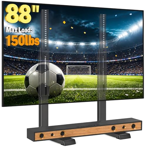 5Rcom Table Top TV Stand, Universal TV Stand for 35-88 Inch with Height Adjustment, TV Mount Stand...