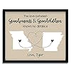 Grandparent Two State Print Personalized Grandparent Sign Grandparent Map Gifts for Grandparents Long Distance Grandparent Gift