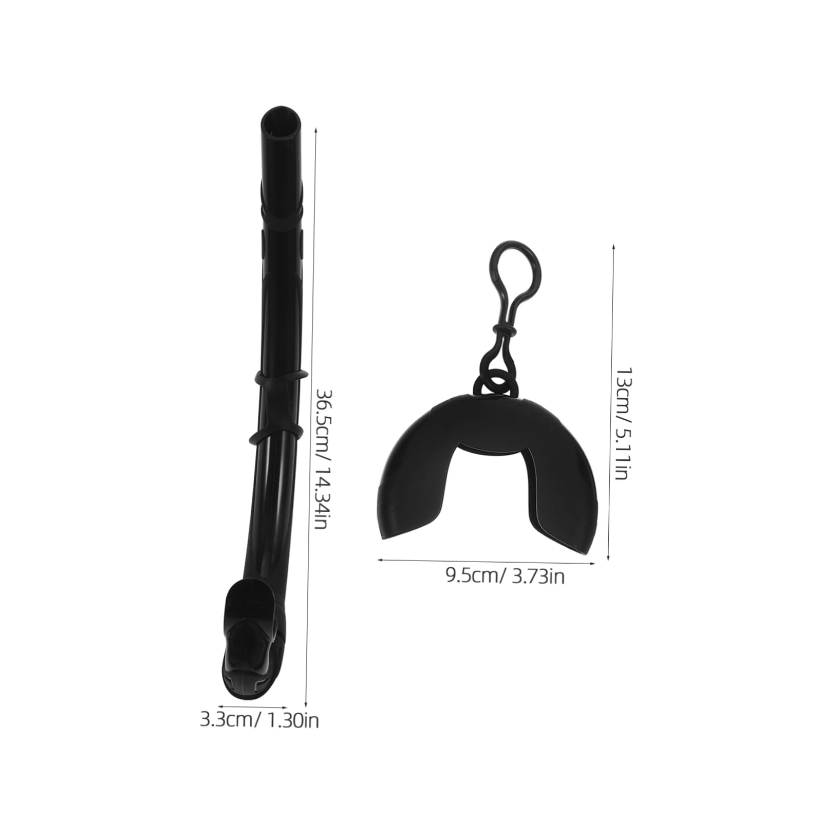 ifundom 1 Set Foldable Silicone Freediving Mouthpiece Lightweight Diving Device for Lap Swimming Streamlined Design with Efficient Purge Valve Portable Case Included for Underwater