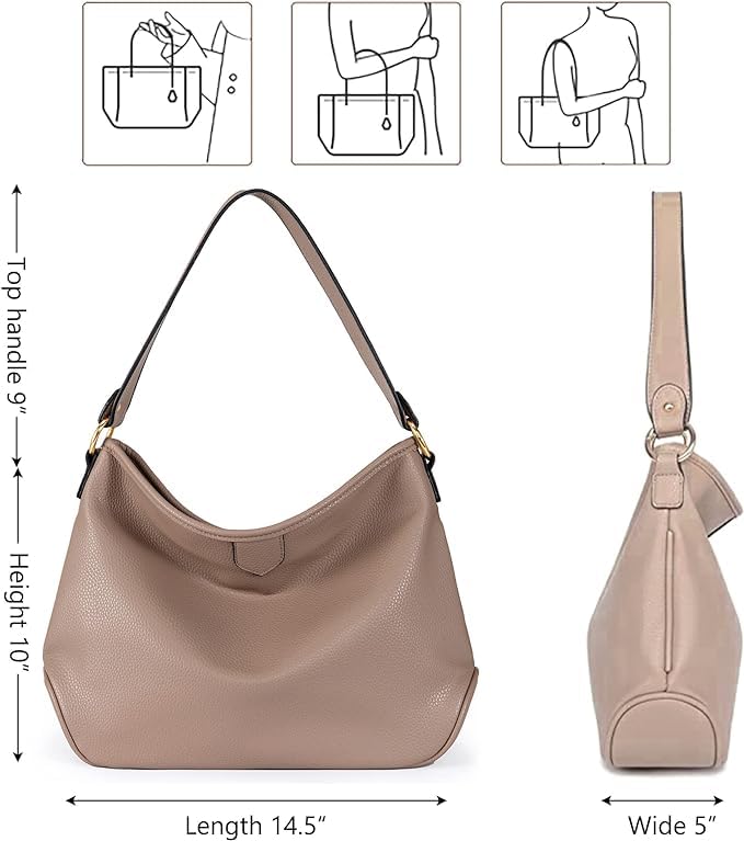 Large Hobo Crossbody Bags for Women Shoulder Purse Work Daily Handbags with Adjustable Strap