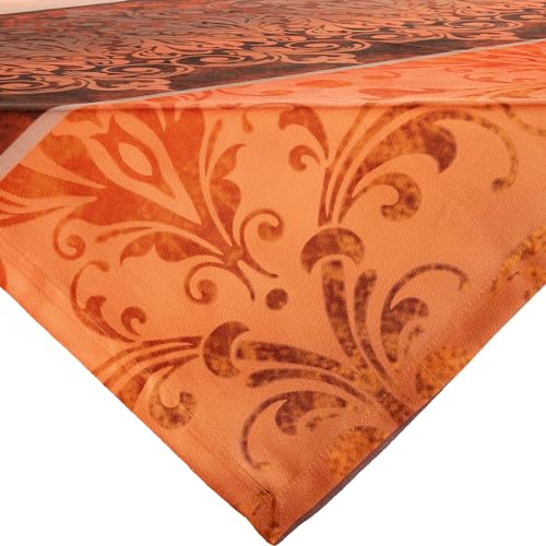 Erwin Müller Mitteldecke Paisley fleckabweisend orange Größe 80x80 cm
