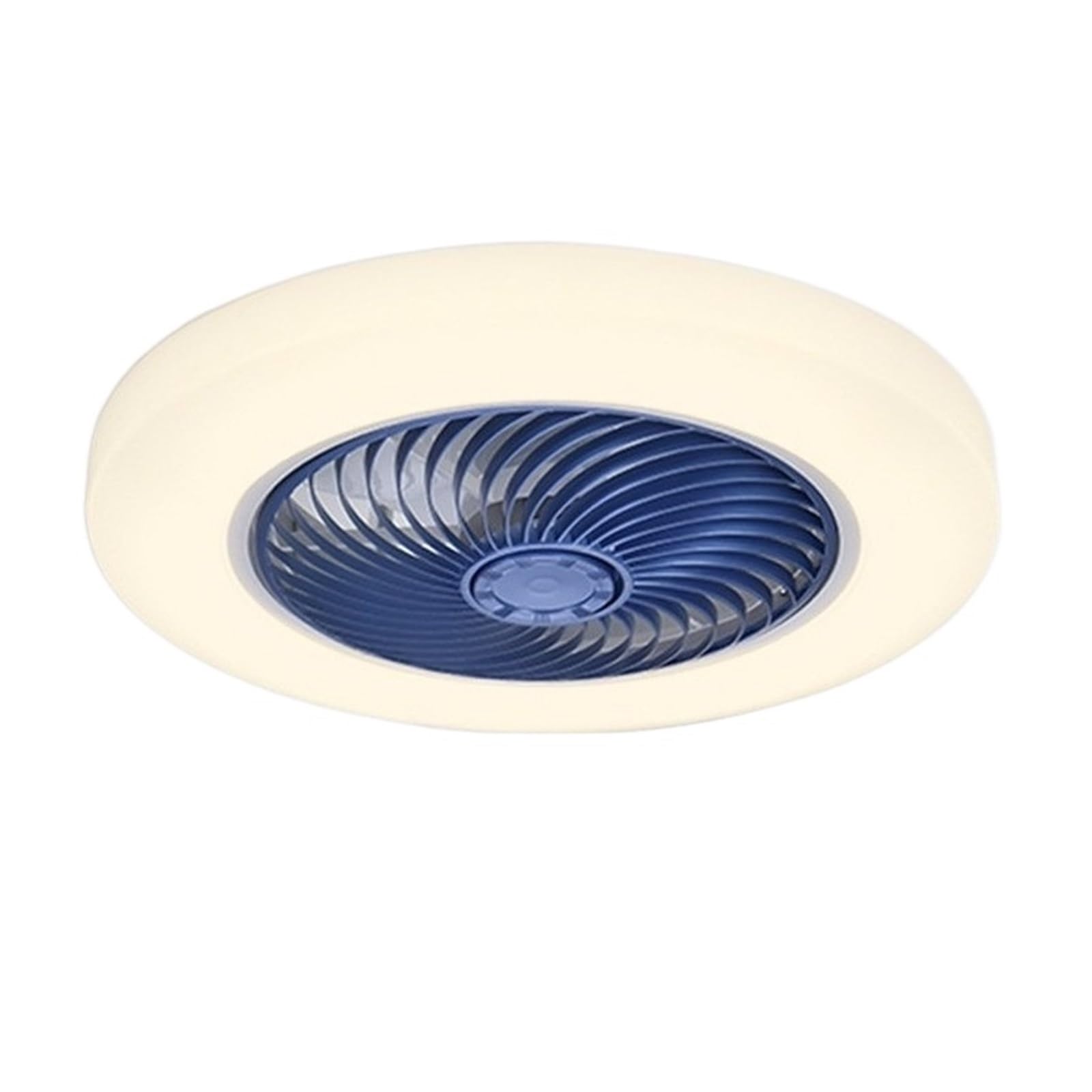 TRDEWR Remote Control Ceiling Fan Lights Bedroom Ventilator Lamp Bladeless Fans Air Invisible Blades Retractable Silent Kids Room Light Good Light and Shadow Effects(Blue,Remote dimmable)