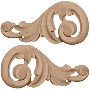 Ekena Millwork ONL09X04X01SWMA Each Side Medium Swaying Scrolls Pair, 9 1/8-Inch x 4 1/8-Inch x 3/4-Inch, Maple
