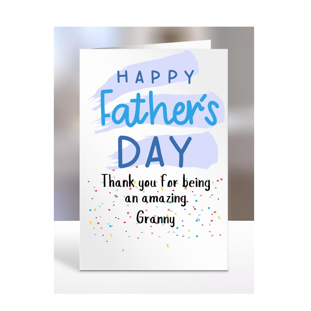 Thank you for being an amazing, Happy Father's Day Card for Granny, gifts for men, women, him, her, boy, girl, female, male, presents, from, A5-251_117