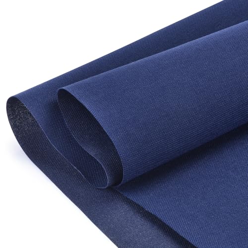 Waterproof Canvas Fabric - 58' Wide 1000D Upholstery Polyester Material - Durable Indoor Outdoor Water Resistant Fabric for Furniture Cover Cushion Home Awning Tent (Navy Blue, 1 Yard)