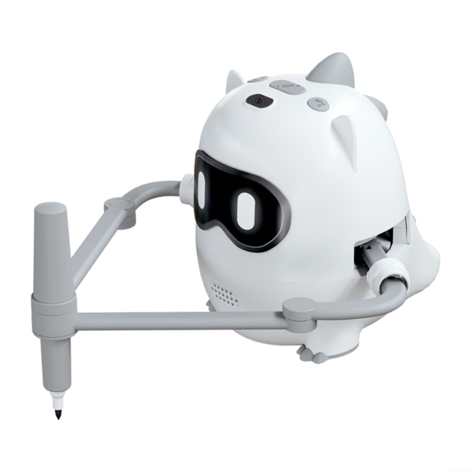 Robot da disegno intelligente con riconoscimento della fotocamera, macchina educativa interattiva per bambini, include 100 carte e 22 penne, materiale ABS per apprendimento domestico (bianco)