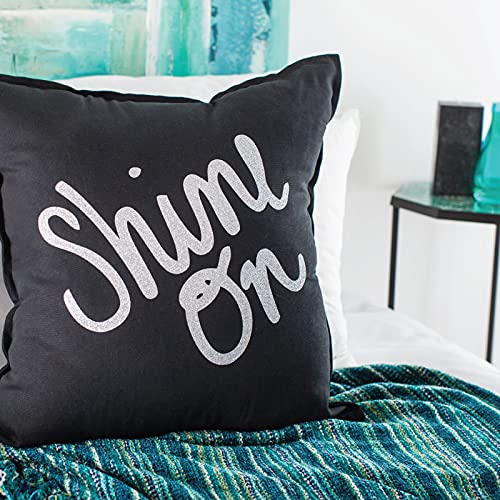 Cricut Glitter Iron On, Black (12'x19' Roll) - HTV Heat Transfer Vinyl, Compatible with Cricut Heat Presses & Maker + Explore Machines - image 2