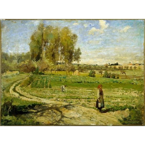Toile imprimée Pissarro Giverny 61 x 81 cm décoration murale