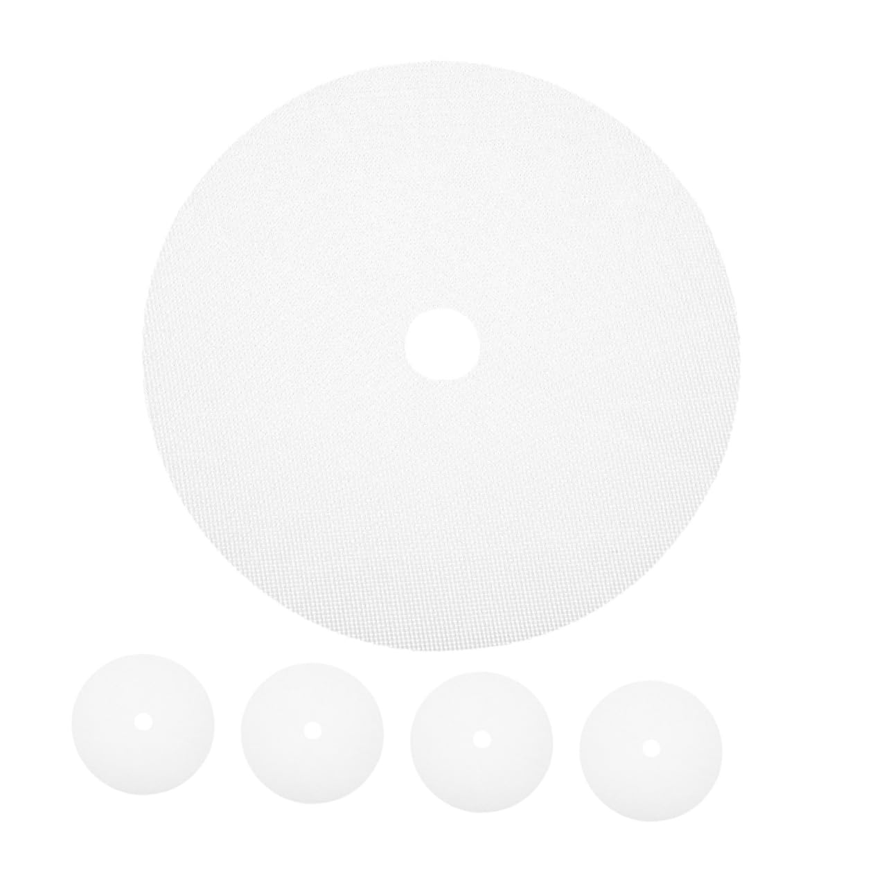 Mikinona 5pcs Round Dehydrator Silicone Pads Non Stick Food Dryer Liners with Center Mats for Easy Cleaning and Quantity Drying