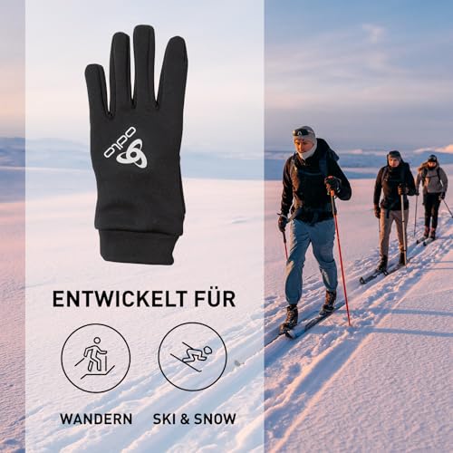 Odlo Sporthandschuhe Herren Damen Stretchfleece Liner I Unterziehhandschuhe I Ski Handschuhe