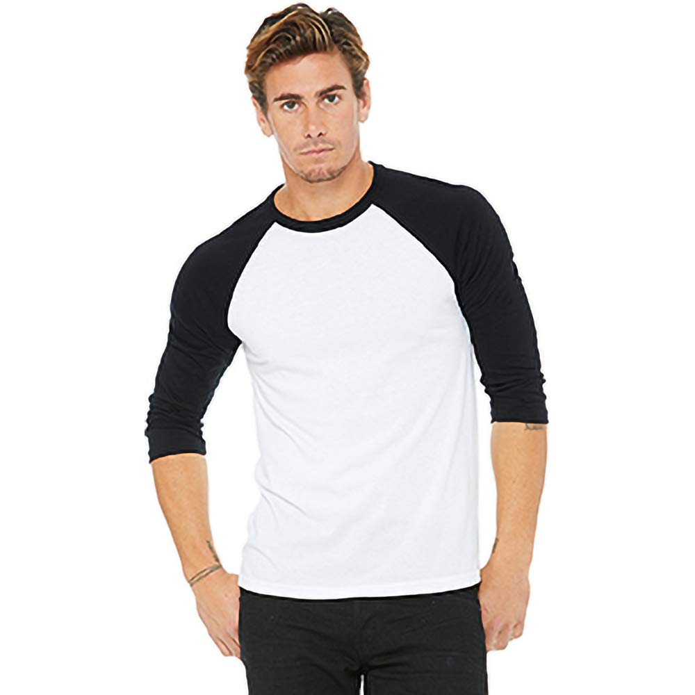 Bella + Canvas Toddler 3/4 Sleeve Baseball T-Shirt (2 Years) (White/Heather Peach)