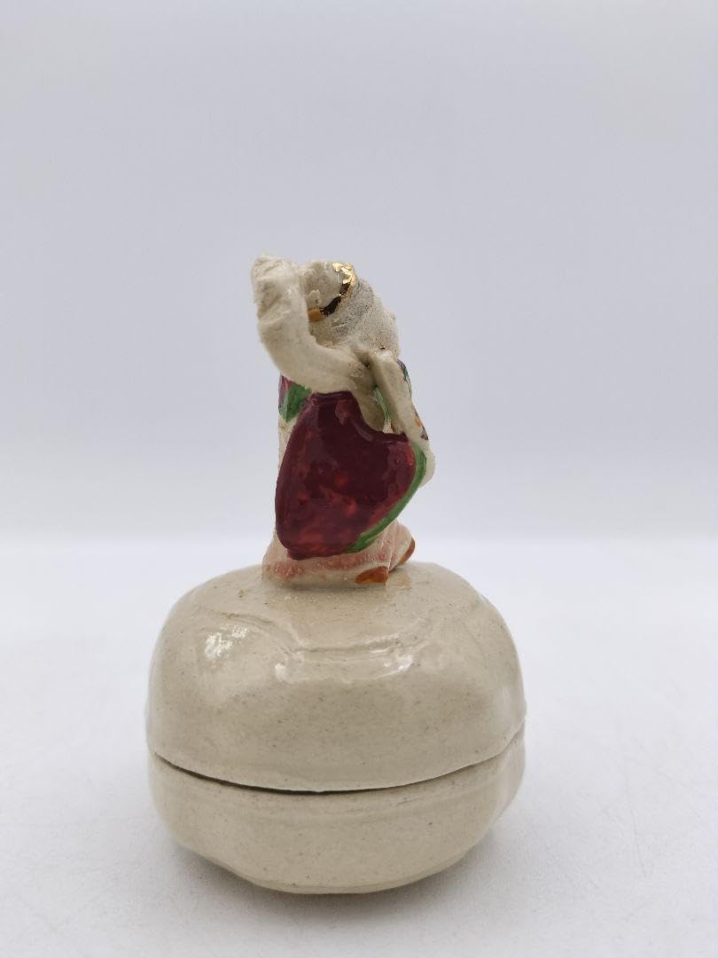 切立香合 井桁に橘 内金 木製 朱塗り 2.8寸 日蓮宗