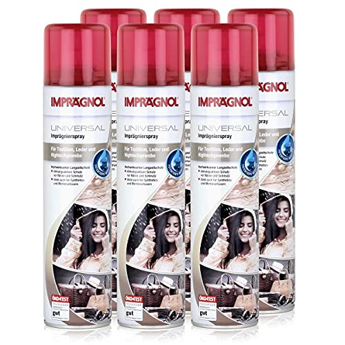 Imprägnol Universal Imprägnierspray 400ml - Wetterschutz für Leder, Textilien & Hightechgewebe, atmungsaktiver Schutz vor Nässe & Schmutz (6er Pack)