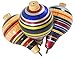 Jacq & Jürgen Wooden Trompos Spin Tops 3 Pack Authentic Mexican Novelty with Metal Tips // Made in Mexico with A+ Quality Materials (Multicolor)
