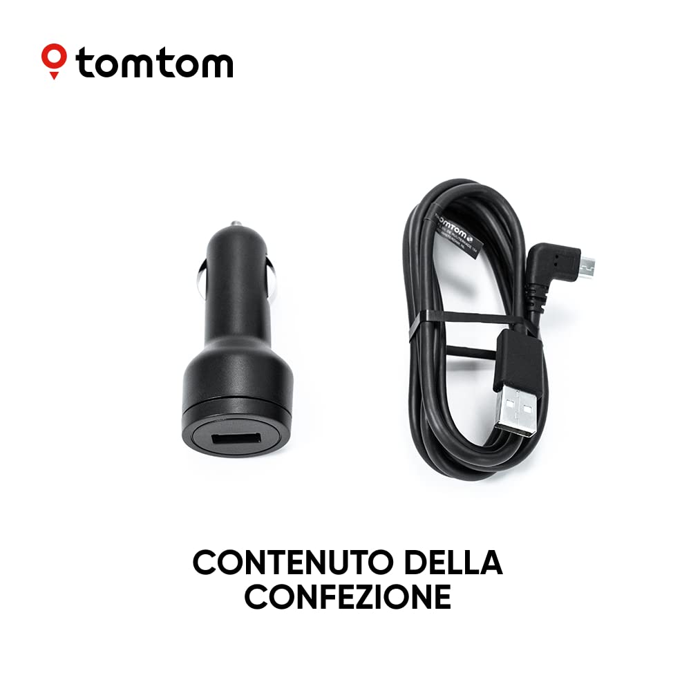 TomTom Caricatore Auto e Cavo USB per Navigatore 7" GO Discover