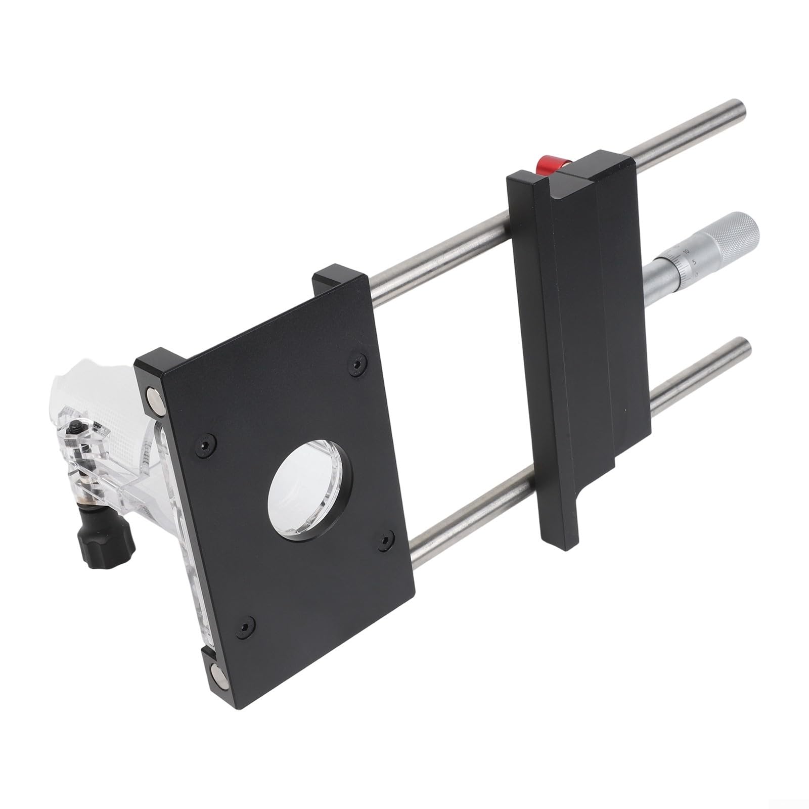 Fresatura Groove Staffa Base Per 65Mm Trimmer Router Jig Con Regolazione Fine 0.01mm CNC Lega di Alluminio Lavorazione Del Legno Guida Bordo