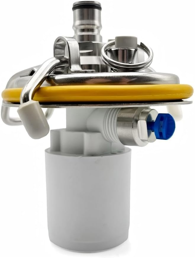 OIY Carbonation Keg Lid for Soda Maker - Continuous Carbonation System, Keg Reactor Lid for Sparkling Water, Stainless Steel Carbonator Cap