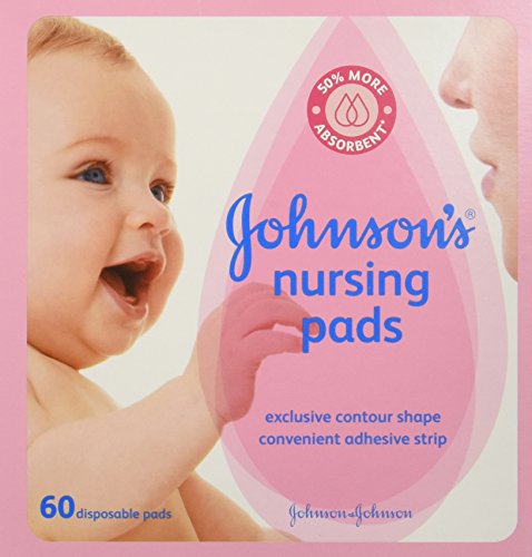 Image of Johnson's Disposable Nursing Pads with Natural Cotton, Super Absorbent, Comfortable, and Breathable, Natural Contour Shape, 60 ct (Pack of 3)
