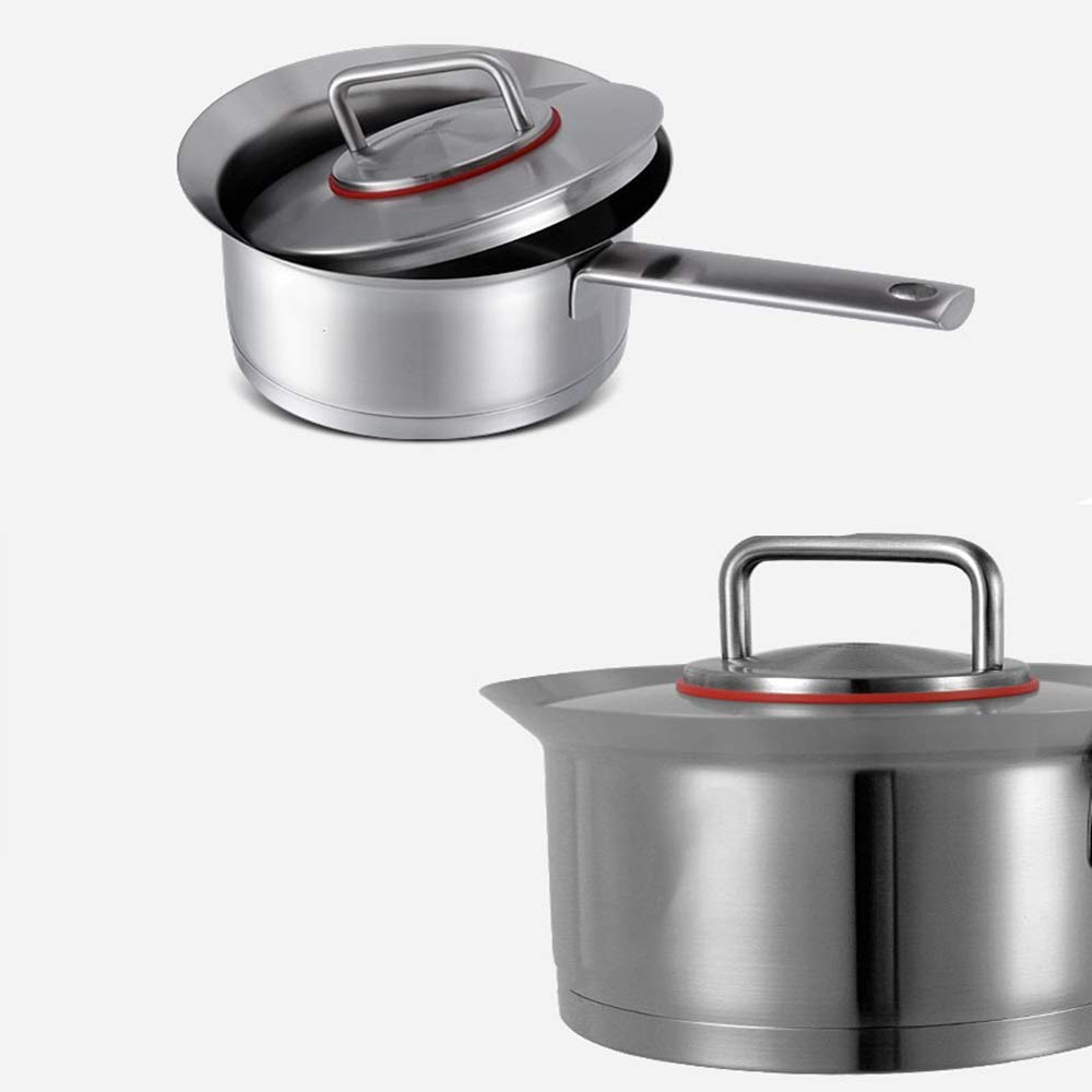 Casserole à Lait 16 cm, poignée Unique, en Acier Inoxydable, pour compléments Alimentaires pour bébé, Petite Casserole Universelle pour la Cuisine