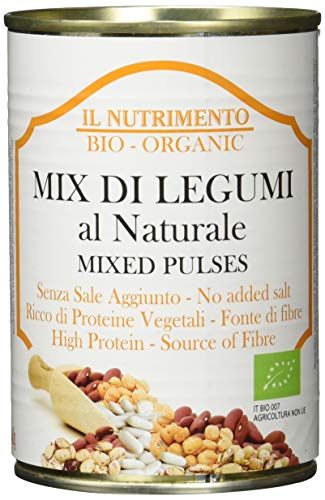 IL NUTRIMENTO Mix mit 4 Hülsenfrüchten – Borlottibohnen, Kichererbsen, Kidneybohnen, Cannellinibohnen – 12er Pack (12 x 400 g)