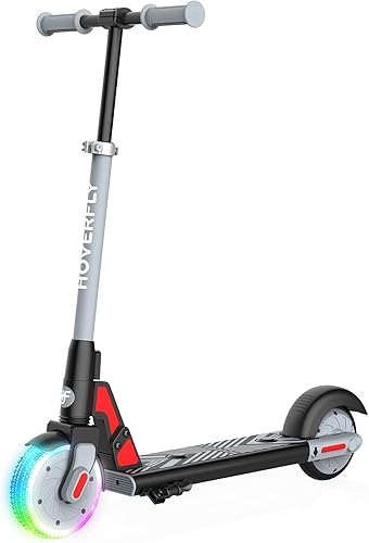 HOVERFLY GKS Lumios Scooter eléctrico para niños, rueda de flash LED de 6 pulgadas y luces de cubierta, potencia máxima de 7.5 mph por motor de 150