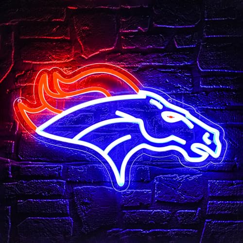 Football Neon Sign for Wall Decor Football Neon Light for Man Cave or Garage Birthday Gifts for Men with Rugby Team Logo Sign for Bar Dorm Party Game Room Size 16.1 * 9.8In(ZYLD057)