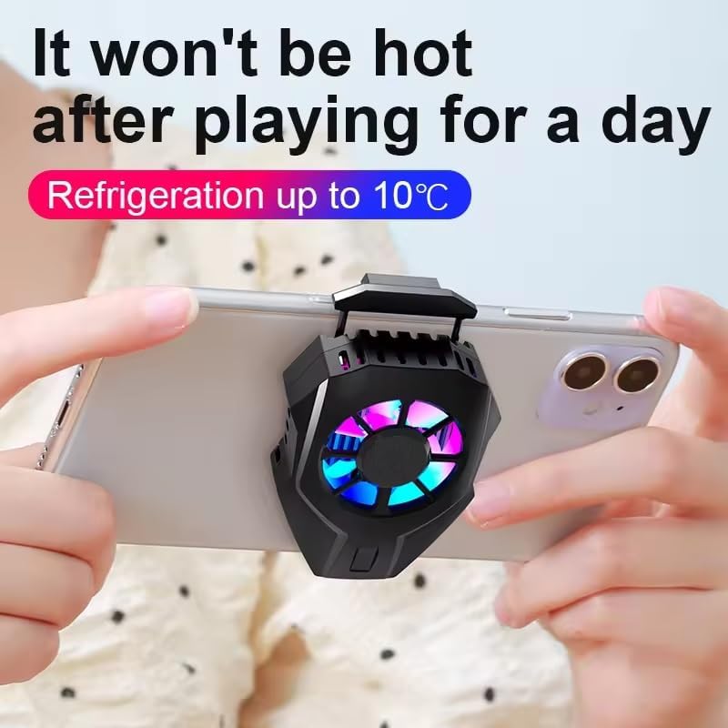 Image of BKN L-01 Fast Cooling Mobile AC Fan Radiator Mobile Cooler for Gaming With USB Powered Smartphone Fan Cooling Radiator Game Cooler for Phone Gaming, Live Streaming
