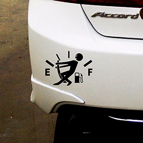 KUNFINE Auto Styling sticker De tank is leeg Auto Sticker Vinyl Decal Decoratie film Auto Diy Sticker Tuning onderdelen Zwart