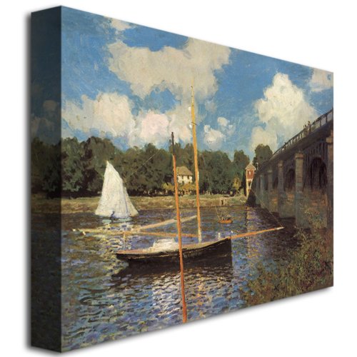 Bridge At Argenteuil Ii Artwork By Claude Monet, 24 By 32-Inch Canvas Wall Art #TOP1