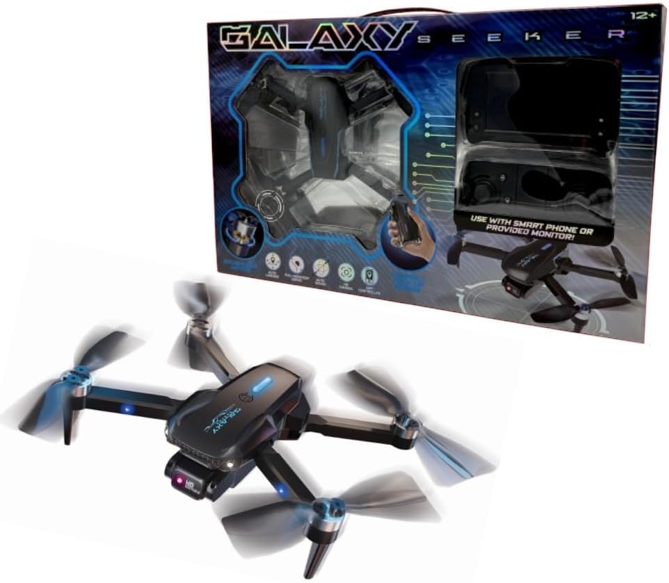 Odyssey Toys Galaxy Seeker FPV Drone and its retail packaging