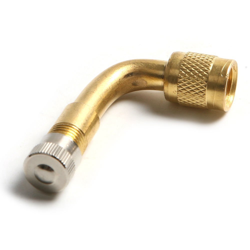 Namvo 2-częściowe przedłużacze zaworu, adapter przedłużający zawór opon, rower samochodowy zawór motocyklowy, mosiężny pręt przedłużający zaworu 90 stopni