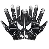 Gritborn Kids Baseball Batting Gloves Youth Super Grip Softball/Teeball Gloves for Boys Girls,Spider Black M/L