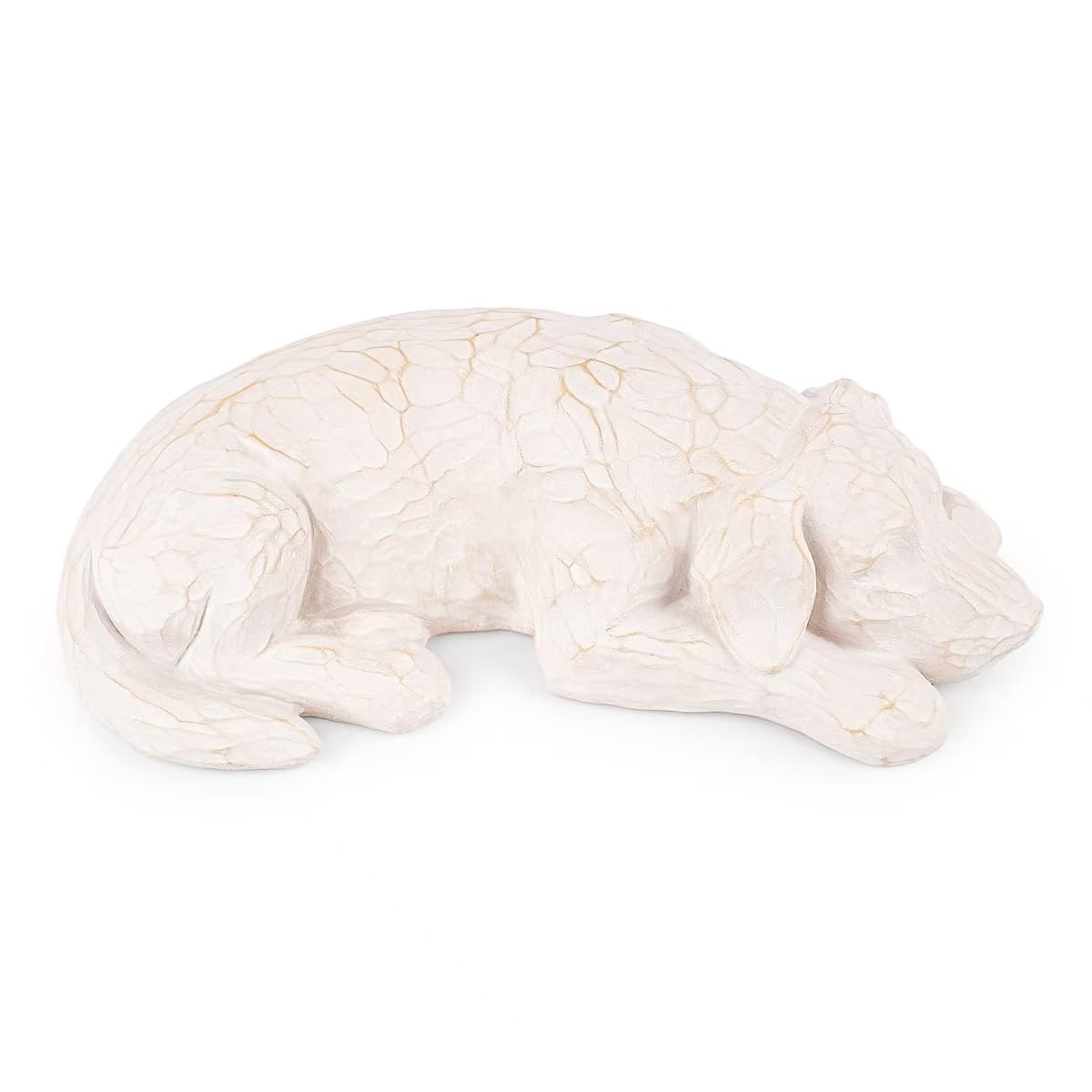 VIPbuy Dog Memorial Gift - Resin Sculpted Pet Urn for Ashes, Sympathy Gift for Loss of Dog, Pet Remembrance Keepsake (White)