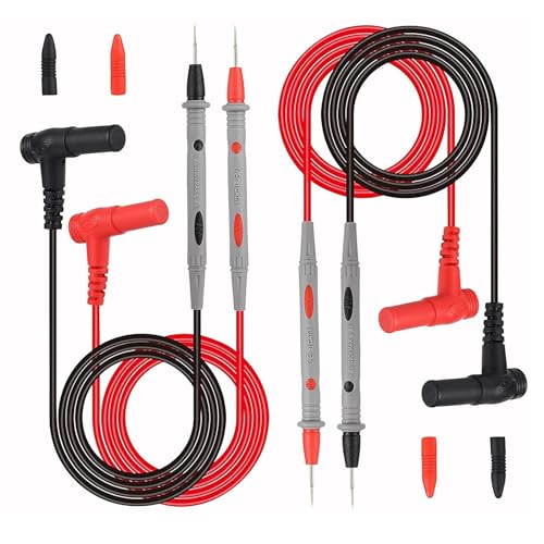 Image of 2PCS Multimeter Test Leads Banana Plug, Soft Silicone Multimeter Test Leads, Digital Multimeter Probes Electrical Test Probe 20A 1000V (Very Sharp)