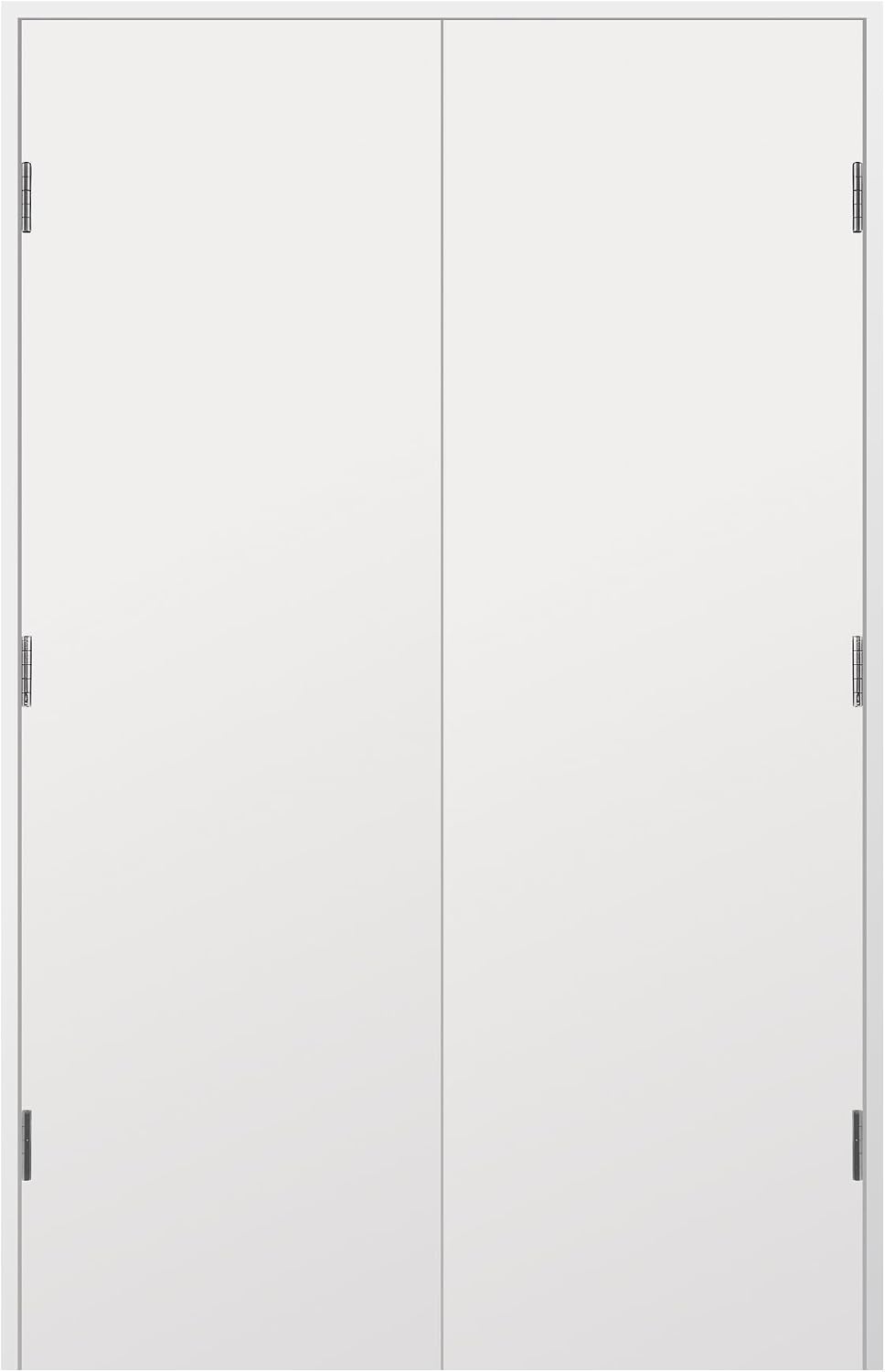 60 in. x 80 in.Bi-Parting Solid Core White Primed Composite Prehung French Door Catch Ball Flush Panel Bronze