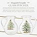Spode Christmas Tree Glass Pitcher with Handle - Festive Holiday Beverage Server, Seasonal Drinkware for Entertaining, 6 Pint Capacity, Classic Glass Serveware - Celebrate Christmas Traditions