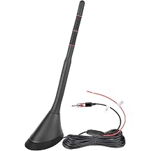 Eightwood Amplified AM FM Car Radio Antenna, Universal Roof Mount Antenna