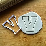 Sweet Prints Inc Varsity Letter V Cookie Cutter - Dishwasher Safe (2") Sweet Prints Inc Varsity Letter V Cookie Cutter - Dishwasher Safe (2")