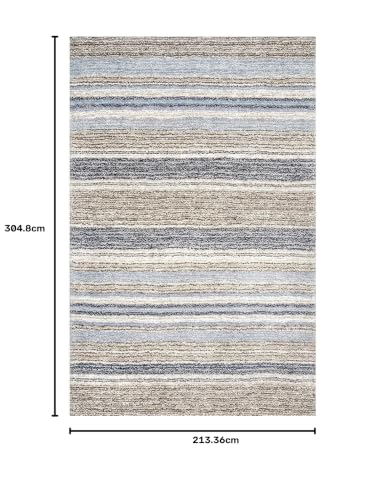 Image of Classie Ombre Pattern Rectangular Shag Area Rug,7X10 Feet,Denim,Multicolor