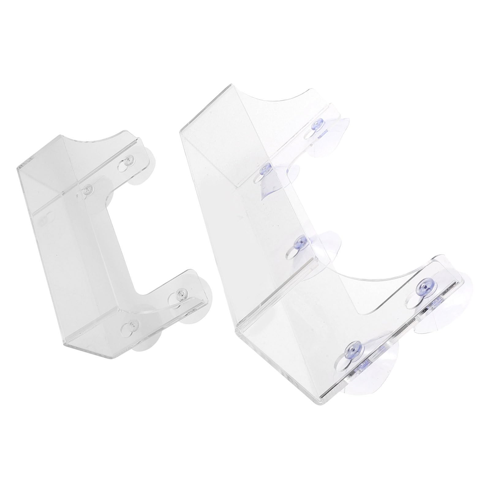 Garneck 2 Piezas Estante de Almacenamiento de Succión Soporte para Latas de Refresco para Refrigerador Acrílico Transparente 8,7x14,4 Pulgadas sin Taladro, para Latas y Tarros, Cocina