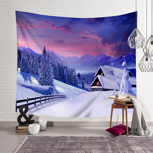 Tapices pequeños para sala de estar de 130 x 150 cm con diseño de paisaje 4