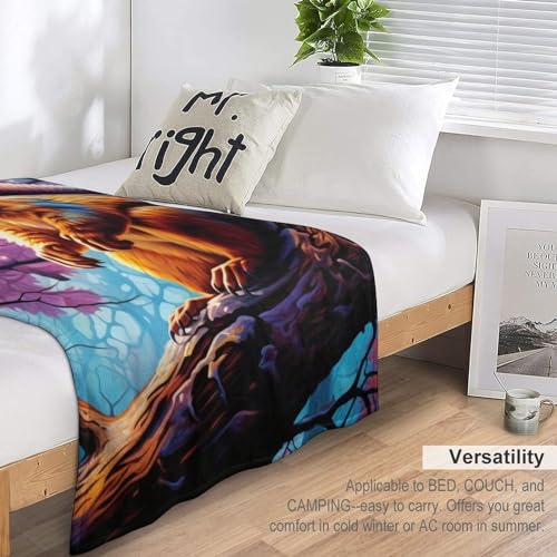 Couverture écureuil flannel pour vos soirées cocooning canapé