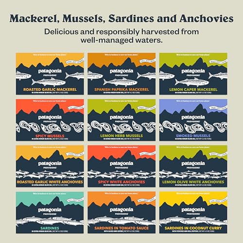 Patagonia Provisions Gourmet Crackers & Seafood Starter Pack | (1) Sourdough Sea Salt Crackers, (1) Roasted Garlic Anchovies, (1) Spicy Mussels - image 9