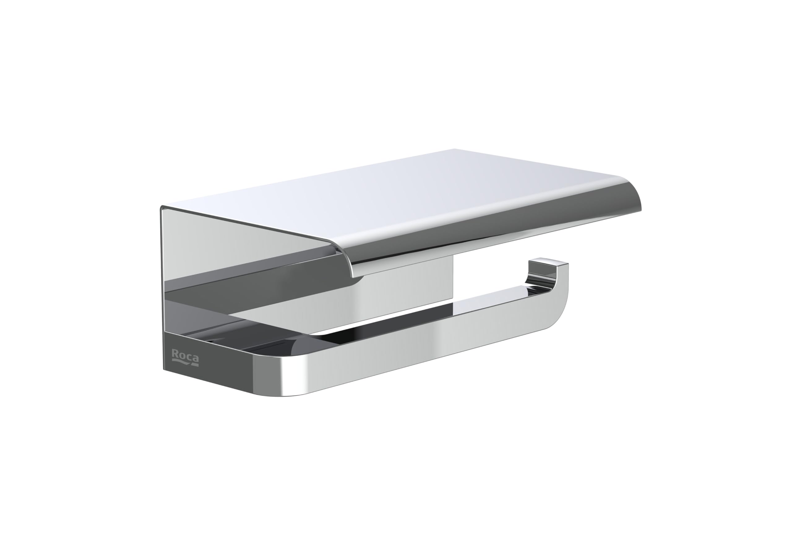 Roca A817665001 Roll Holder with Lid, Record Collection, Chrome