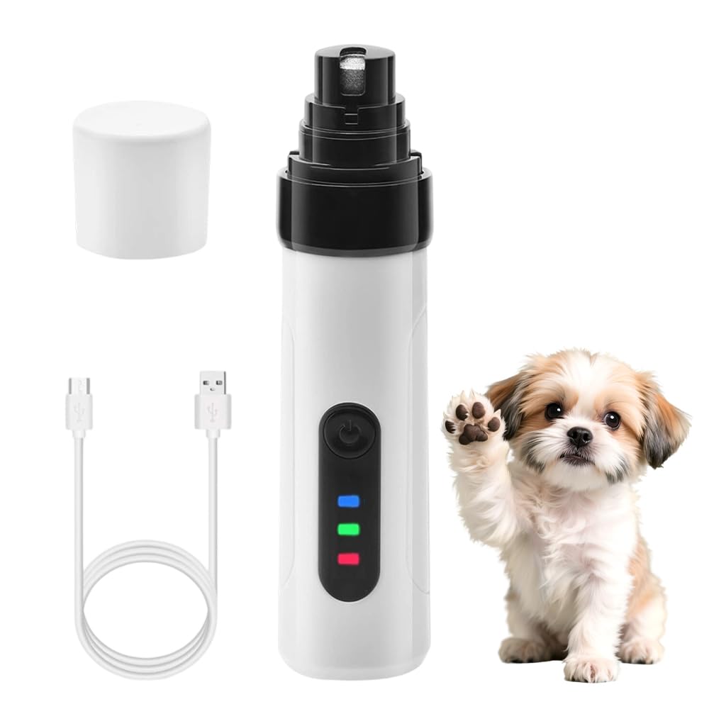 Dog Nail Grinder, 2026 New Silent Pet Nail Grinder, Electric Dog Nail Trimmers with 2 Speed, Quiet Pet Nail Trimmer for Small Medium Large Cats Dogs (Standard)